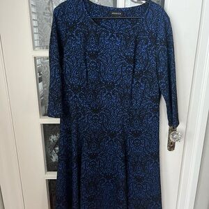Jessica Blue and Black Dress | Casual Dresses | Size 14
